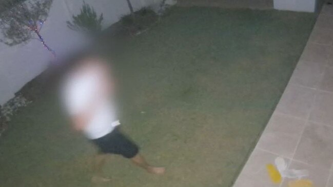 A teen was captured on CCTV in a Mermaid Waters backyard the same night Scott Freeman's home was broken into – twice.