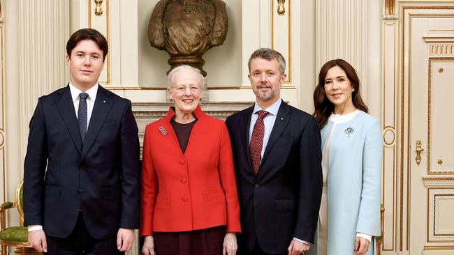 Prince Christian, Queen Margrethe II OF Denmark, Crown Prince Frederik, Crown Princess Mary.Picture: Keld Navntoft, Kongehuset