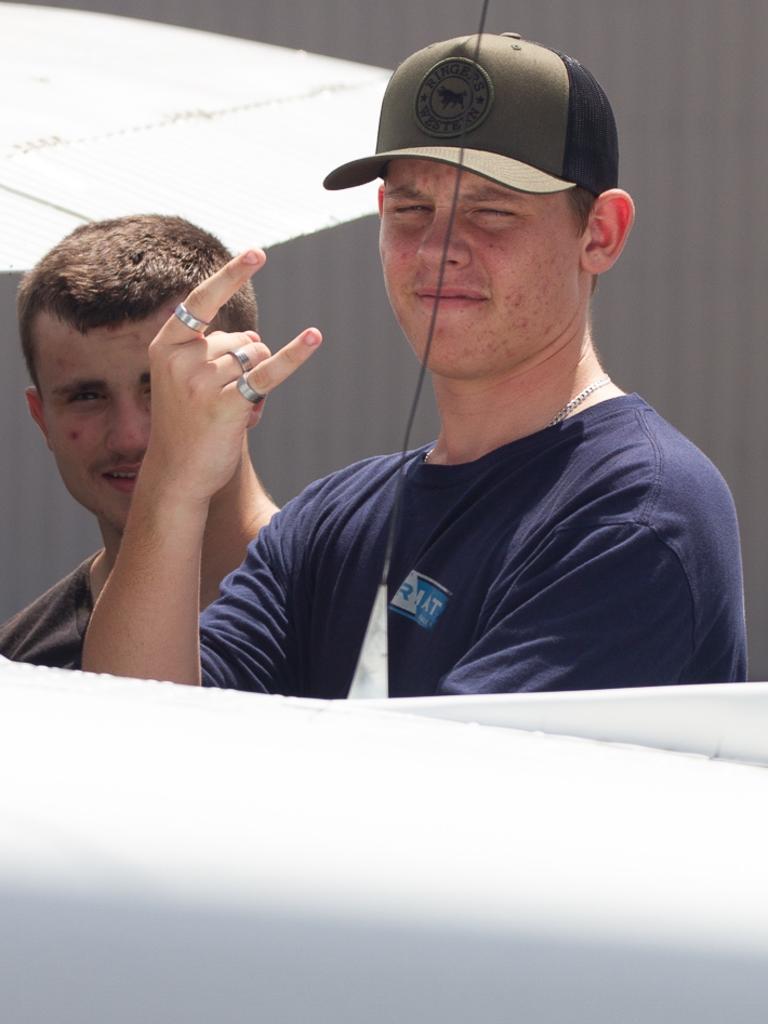 A student waits for his turn in the cockpit.