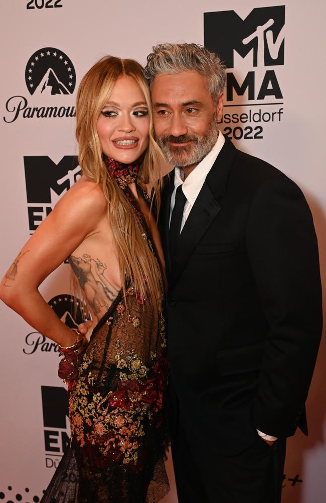 Ora and Waititi at the 2022 MTV Europe Music Awards. Picture: Dave J Hogan/Getty Images