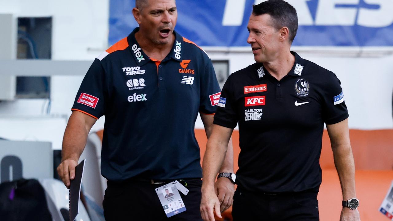 ‘Not on’: GWS coach reveals on sideline exchange