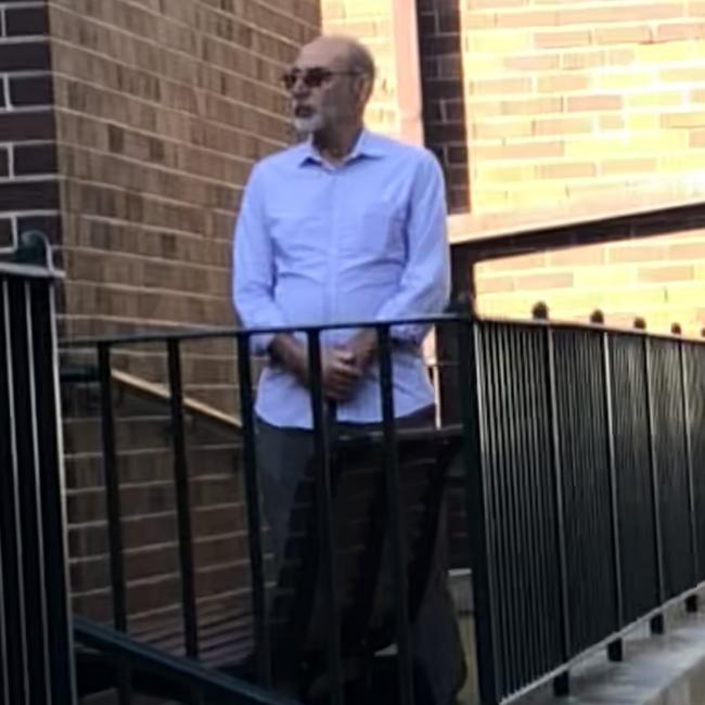 Faramarz Atshan, 71, a former high school maths teacher of Mona Vale, outside Manly Local Court in March. Picture: Manly Daily