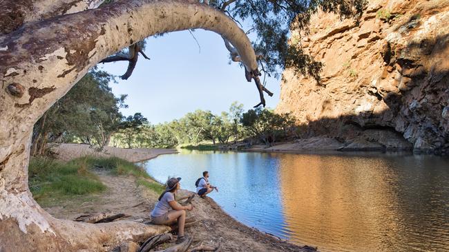 Ormiston Gorge and Ellery Big Hole are popular swimming destinations within 90 minutes drive of Alice Springs. Supplied: Tourism NT.