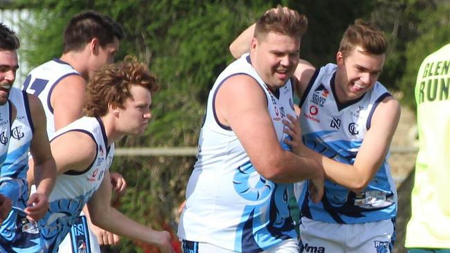 Michael Wundke (middle) has hung up his boots at Glenunga for season 2022. Picture: Max Stapleton