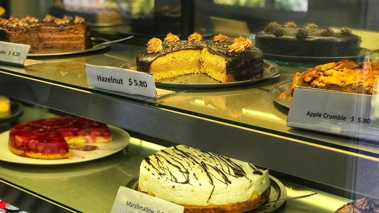 Cakes on display at The German Bake and Wurst House