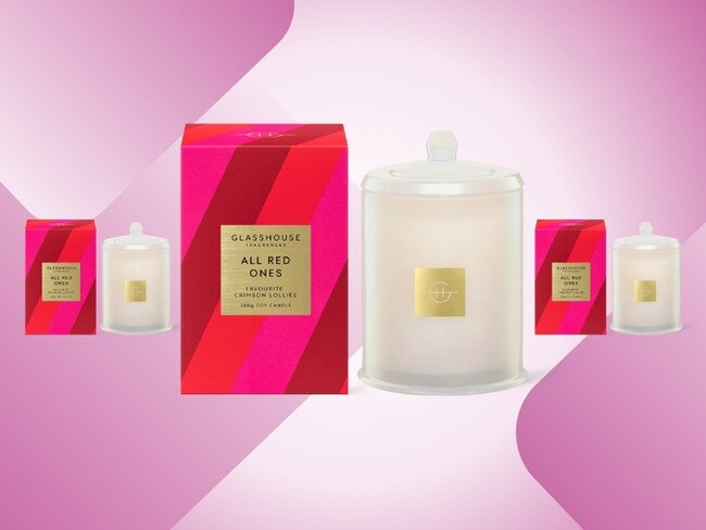 Glasshouse Fragrances 380g Candle - Favourite Crimson Lollies - All Red Ones. Picture: Glasshouse Fragrances.