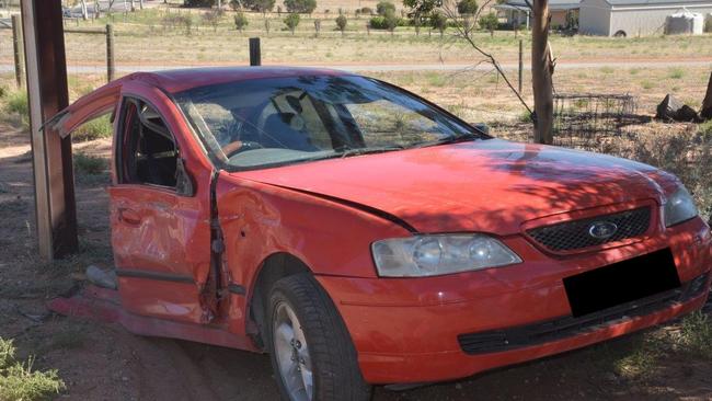 Police investigate a hit-run crash at Mannum on Wednesday. Picture: SA Police