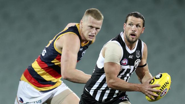 Port Adelaide star Travis Boak sits second on Champion Data’s Brownlow Medal leaderboard.