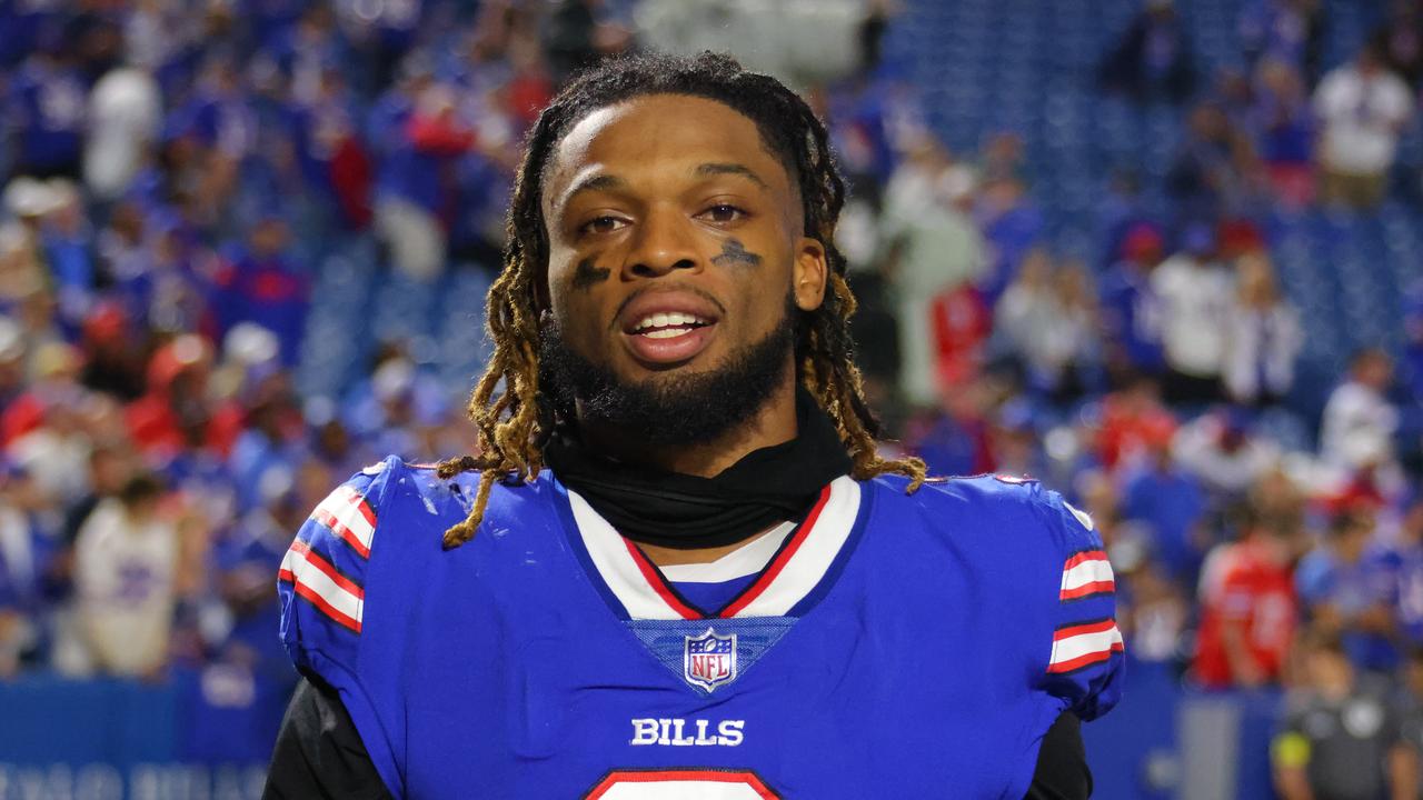 Damar Hamlin is on the mend. (Photo by Timothy T Ludwig/Getty Images)