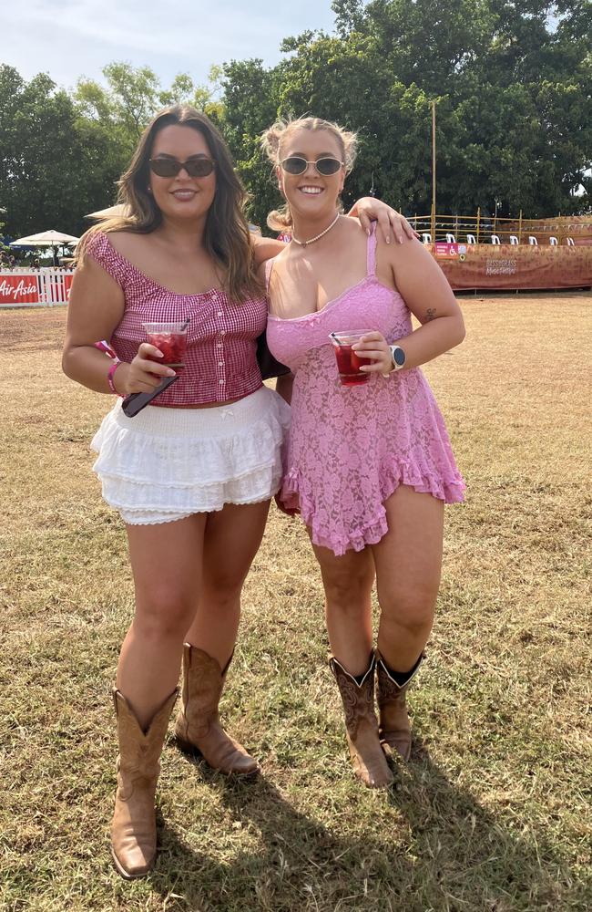 POLL: Sumara Gugich and Jasmine Garry at BASSINTHEGRASS 2025 on May 17 at Mindil Beach.