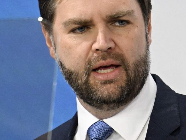 US Vice President JD Vance delivers his speech during the 61st Munich Security Conference (MSC) in Munich, southern Germany on February 14, 2025. (Photo by THOMAS KIENZLE / AFP)