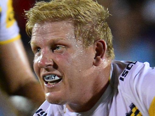 North Queensland Cowboys against Brisbane Broncos at Mackay Stadium. Cowboys Ben Hannant. Picture: Evan Morgan