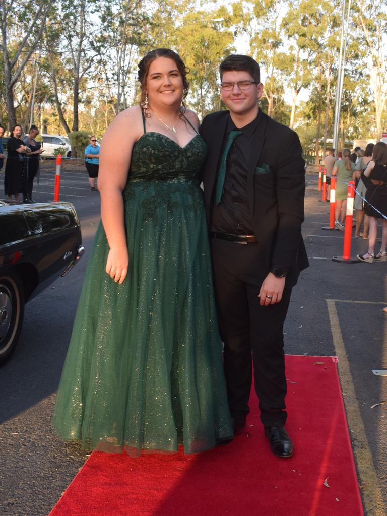 Cleo Fleming and Matthew Clark at the North Rockhampton High School Formal 2023.