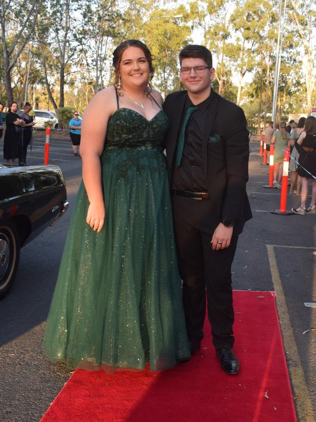 Cleo Fleming and Matthew Clark at the North Rockhampton High School Formal 2023.