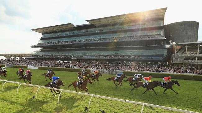 A big finish at Randwick racecourse, home of The Everest, now the world’s richest turf race. Picture: Getty Images