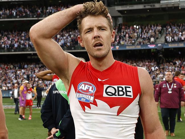 SydneyÃs Luke Parker  dejected after losing to the Brisbane Lions in the 2024 AFL Grand Final at the MCG on September 29, 2024. Photo by Phil Hillyard(Image Supplied for Editorial Use only - **NO ON SALES** - Â©Phil Hillyard )