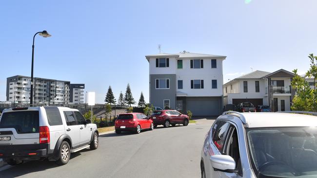 Cars outside the 17-bedroom property at Fortitude Pl, Birtinya in 2019.