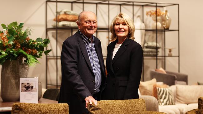 Gerry Harvey and Katie Page at their first UK Harvey Norman store. Picture: Cameron Smith – The Australian.