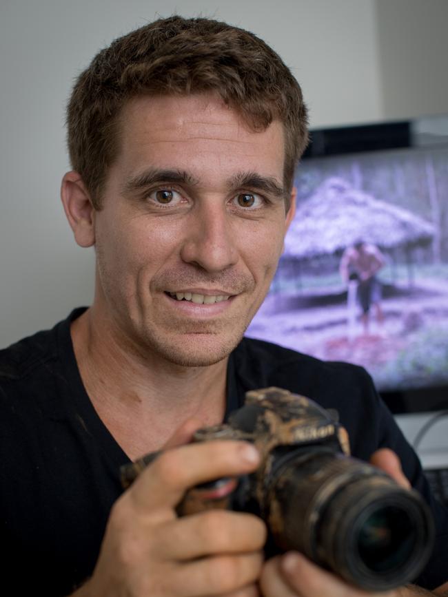 John Plant edits his videos at home where he lives with his parents in the suburbs of Cairns. Picture: Marc McCormack