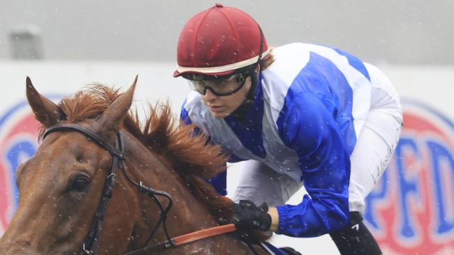Alysha Collett (pictured) rides debutant Yankees for trainer Garry Frazer. Picture: Getty Images