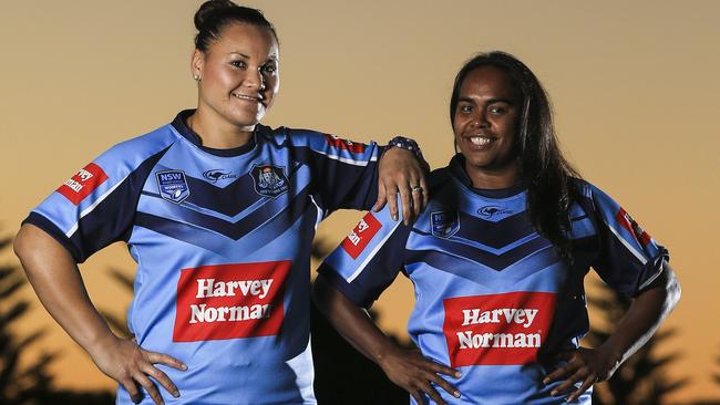 NSW players Elliana Walton and Lavina Phillips. Picture: Dylan Robinson