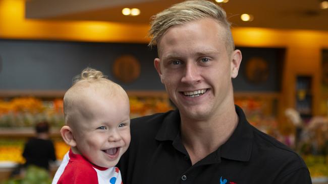 Jaidyn Stephenson with two-year-old HeartKid Brayden.