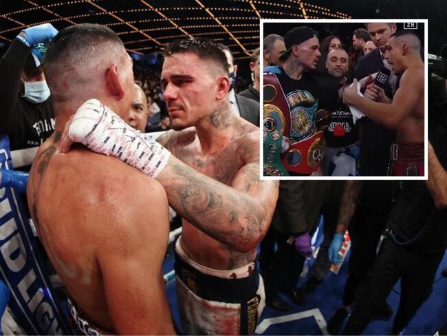 Teofimo Lopez was classless in defeat. Photo: Getty, DAZN.