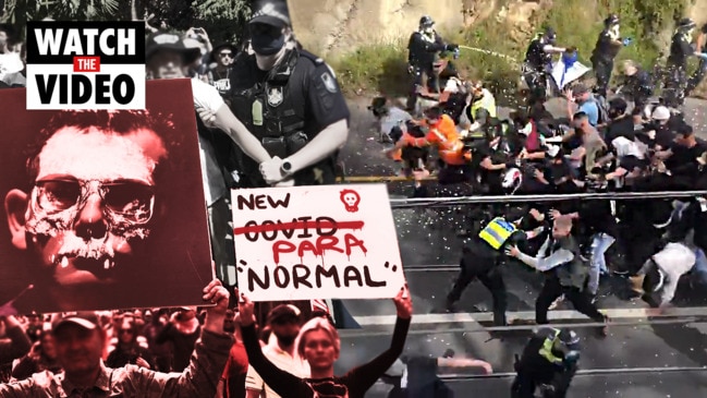 Lockdown protests turn chaotic in Melbourne and Brisbane