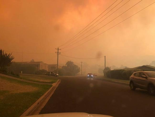 Resident David Porter posted this image to Facebook saying he had ‘never felt so helpless’ seeing his street engulfed in smoke and flames.