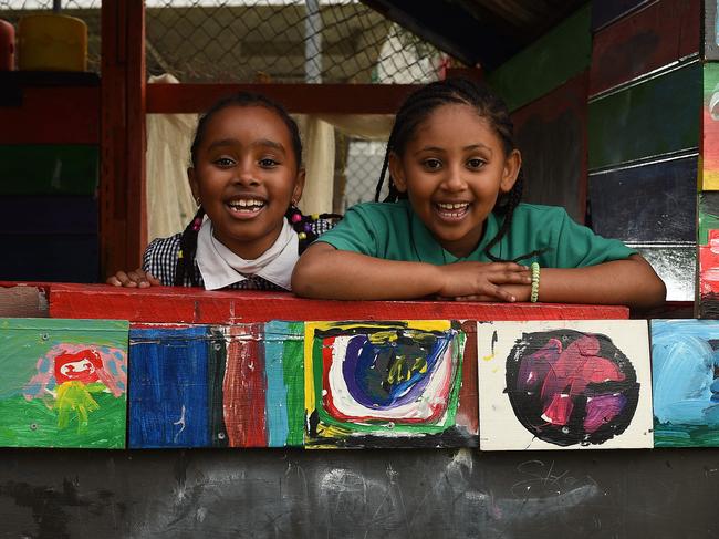 Leanny Karni and Helina Solomon. New Fitzroy adventure playground has been a hit with disadvantaged children from surrounding housing flats. The playground has 25 solar panels and is made out of recycled materials.