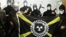 A photo from an Atomwaffen recruitment video. Picture: Vice