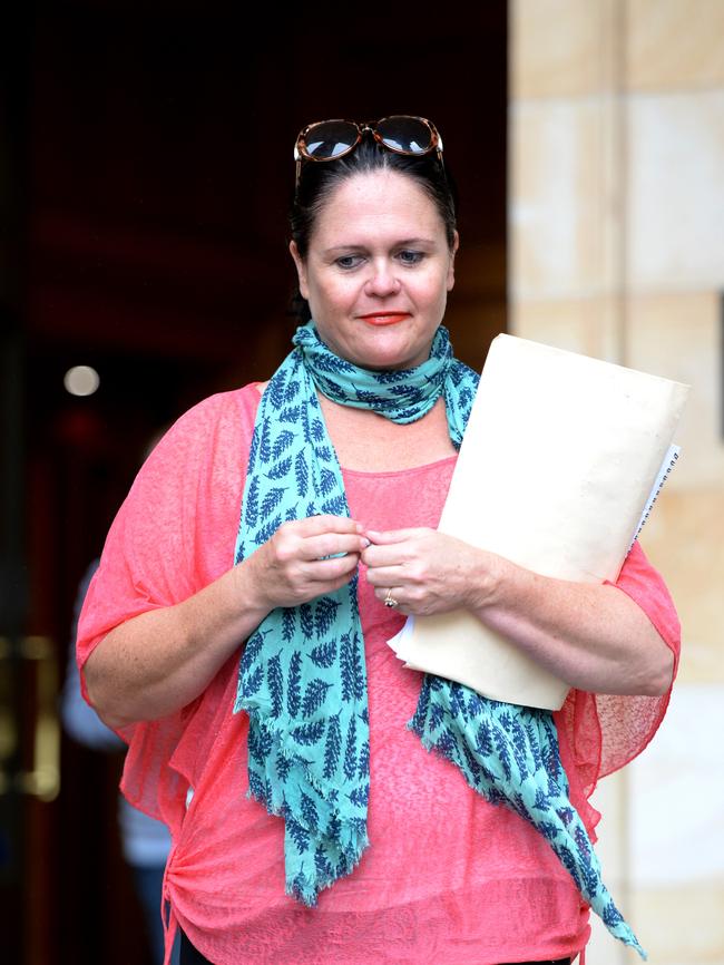 Cathy Jayne Hogben (formerly Pearce) outside court. Picture Greg Higgs