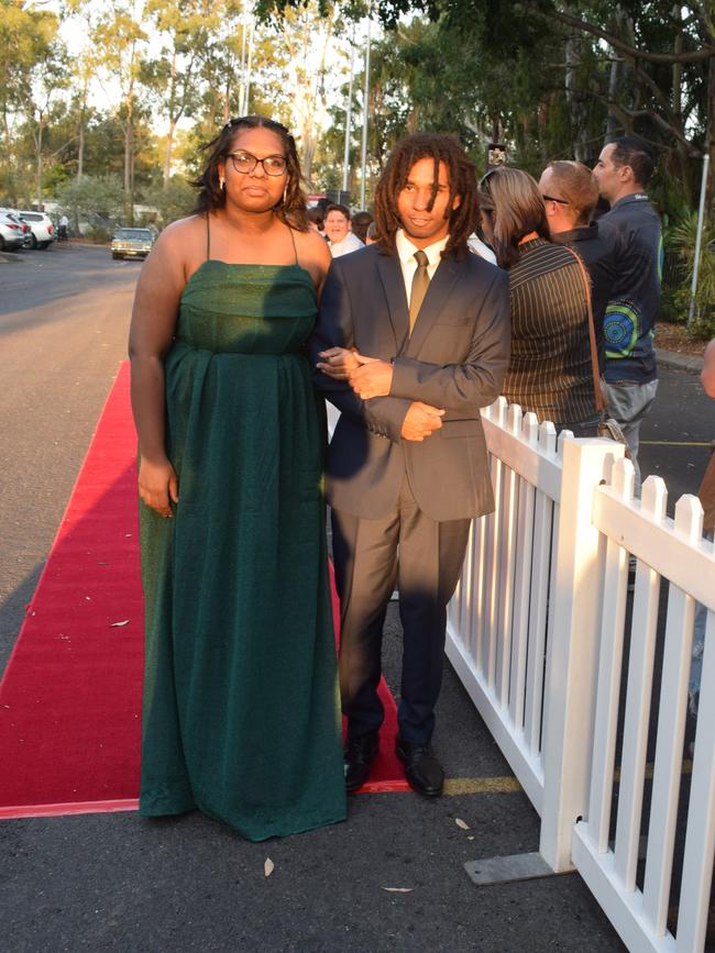 Kira Ah-Wang and Isaiah Nona at the North Rockhampton High School Formal 2023.