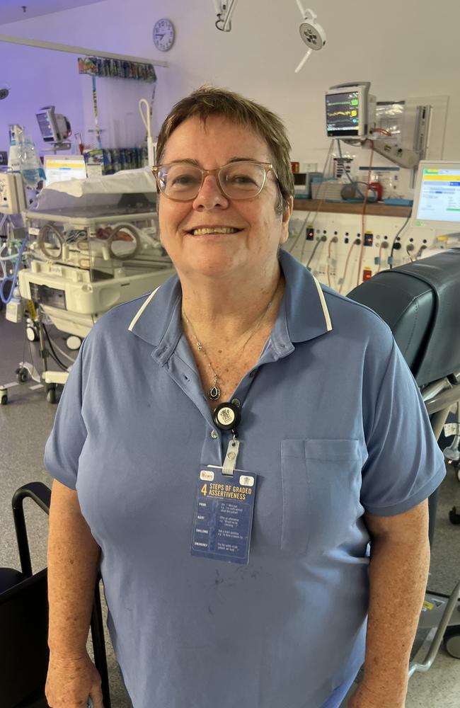 Mackay Base Hospital special care nursery nurse Patti Matthews has 40 years' experience caring for premature babies and their families. Picture: Contributed