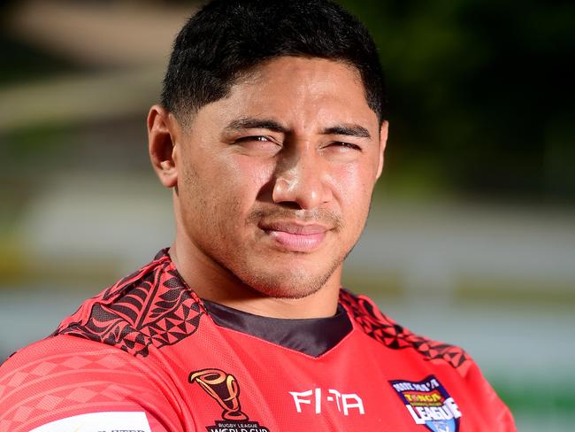 Jason Taumalolo in his RLWC Tonga jersey.