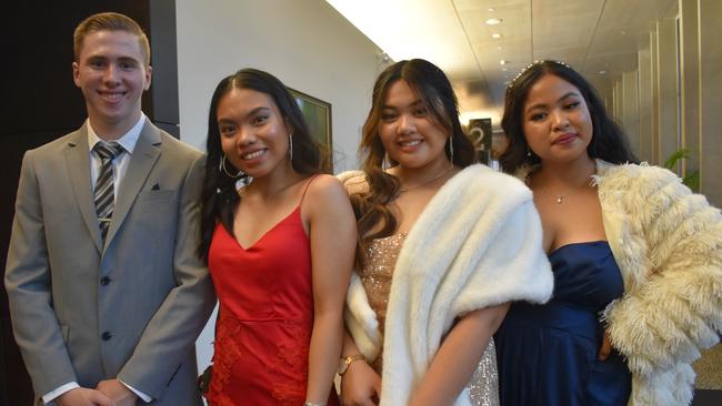 Darcy Whibley, Ruth Mayores, Monica Ortiz and Krystel Bolival at the Mackay State High School formal at the MECC, on Wednesday November 18. Picture: Zizi Averill