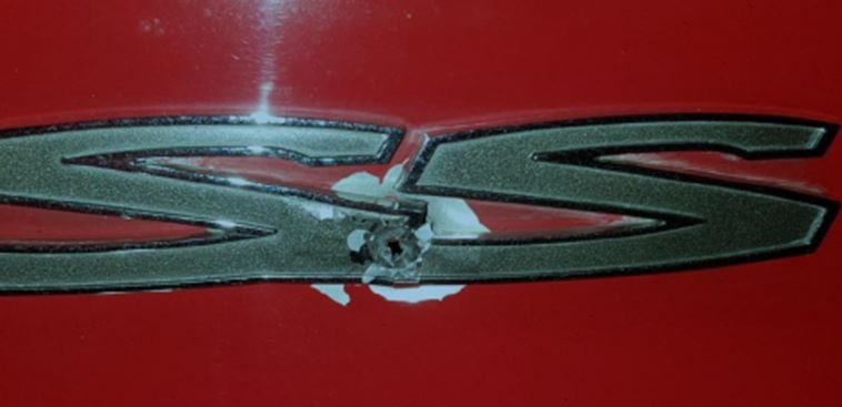 A man fired a shot through the rear of a car on Tuesday night. Picture: Shayla Bulloch