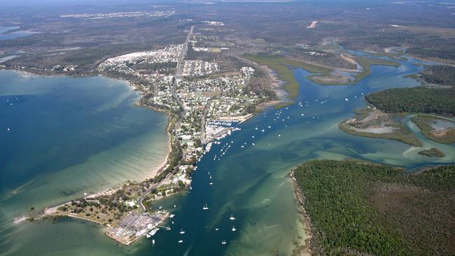 An aerial vie of Tin Can Bay