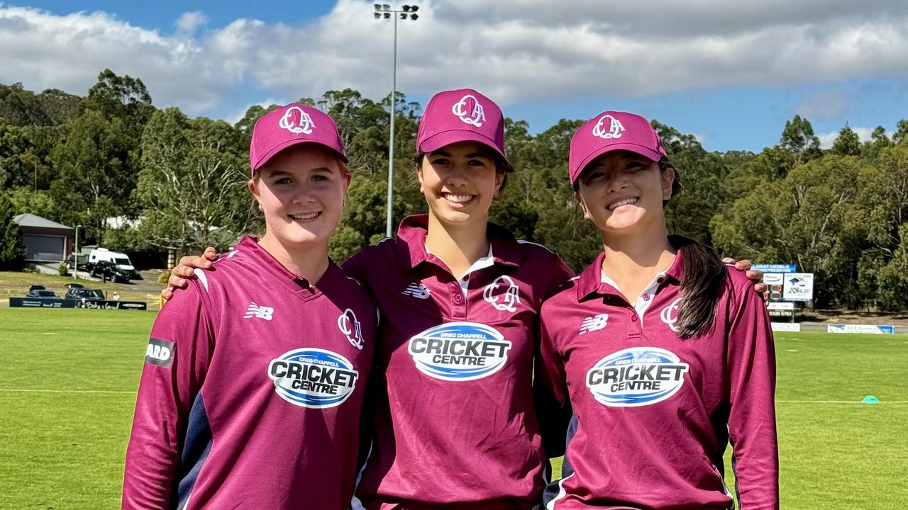 Cremin, Stafford and Muniandy after batting Queensland to victory.