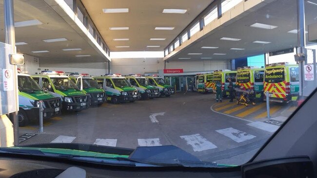 Ambulance ramping at Flinders Medical Centre on Wednesday, September 26.