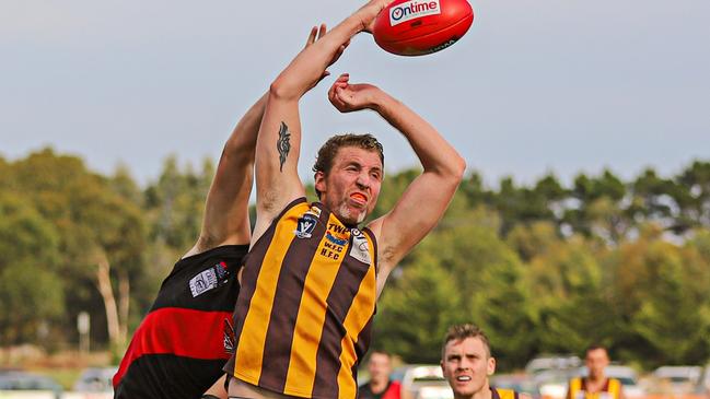 Alastair Rae in action for Woodend-Hesket. Picture: AaronCook