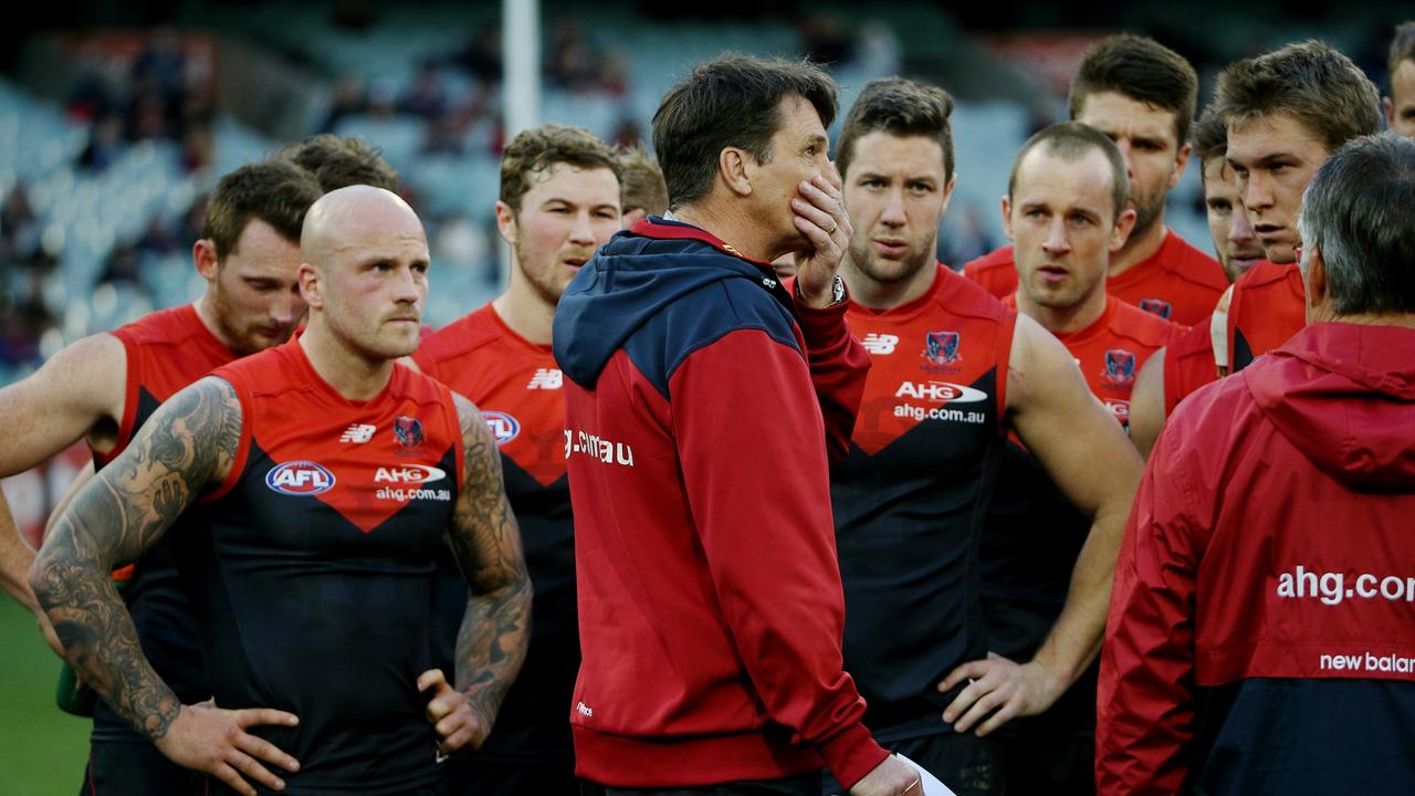 AFL- Melbourne v GWS at MCG, Melbourne. Coach Paul Roos at 3/4 time. 17th August 2014. Picture: Colleen Petch.