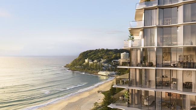 A view from the tower looking at Burleigh Headland.