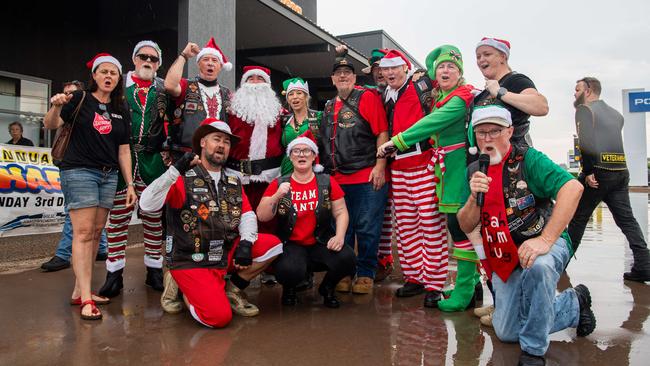 Darwin's motorbike community at the NT Motorcycle Centre to raise money and awareness for the Salvation Army's annual Christmas Toy Ride. Picture: Pema Tamang Pakhrin