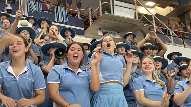 The All Hallows' School cheer squad.