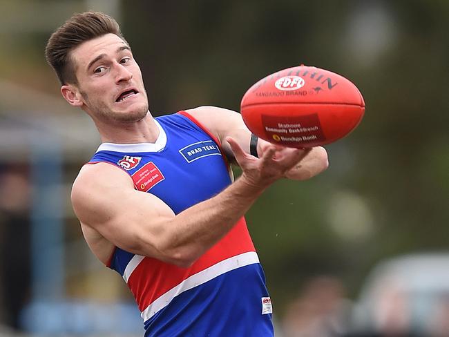 Kane Barbuto racked up 28 touches in the second half for Keilor. Picture: David Smith