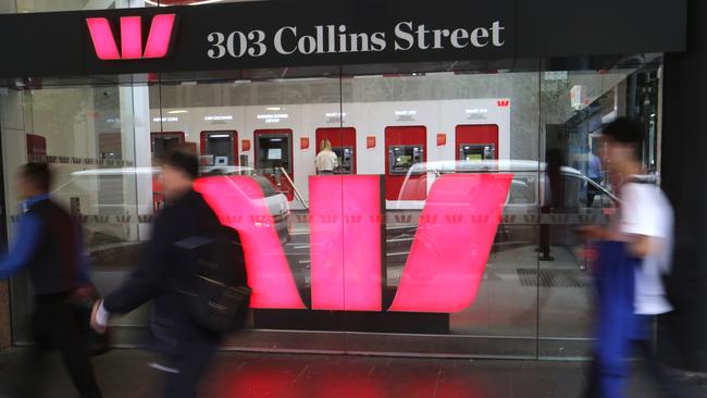 25Westpac bank branch in Collins St Melbourne . Picture: The Australian