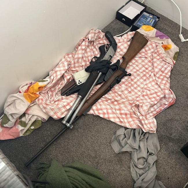 Police allegedly seized drugs, cash, and weapons in the raids at Surfers Paradise and Biggera Waters. Picture: QPS