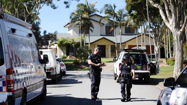 Neighbours say the street is usually peaceful and the people living in the house where two were found dead kept to themselves. Picture: Nigel Hallett