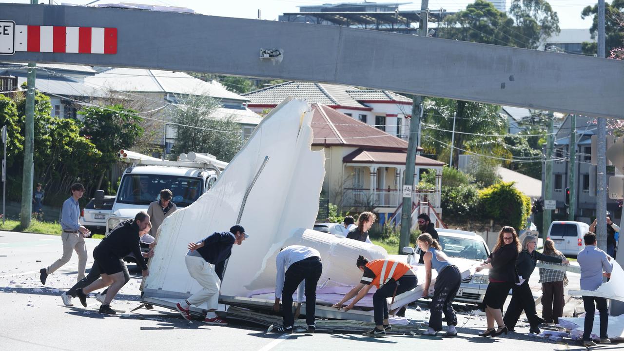 Help is on the way after the crash. Picture: Annette Dew